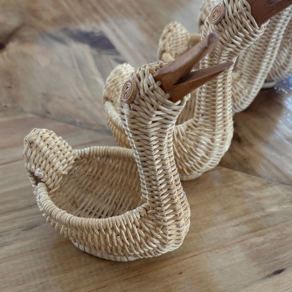 Woven Duck Basket Set - Natural Brown - Picture 4 of 12